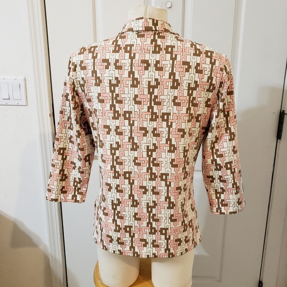 J. Mc Geometric Patterned Blouse - Picture 5 of 8